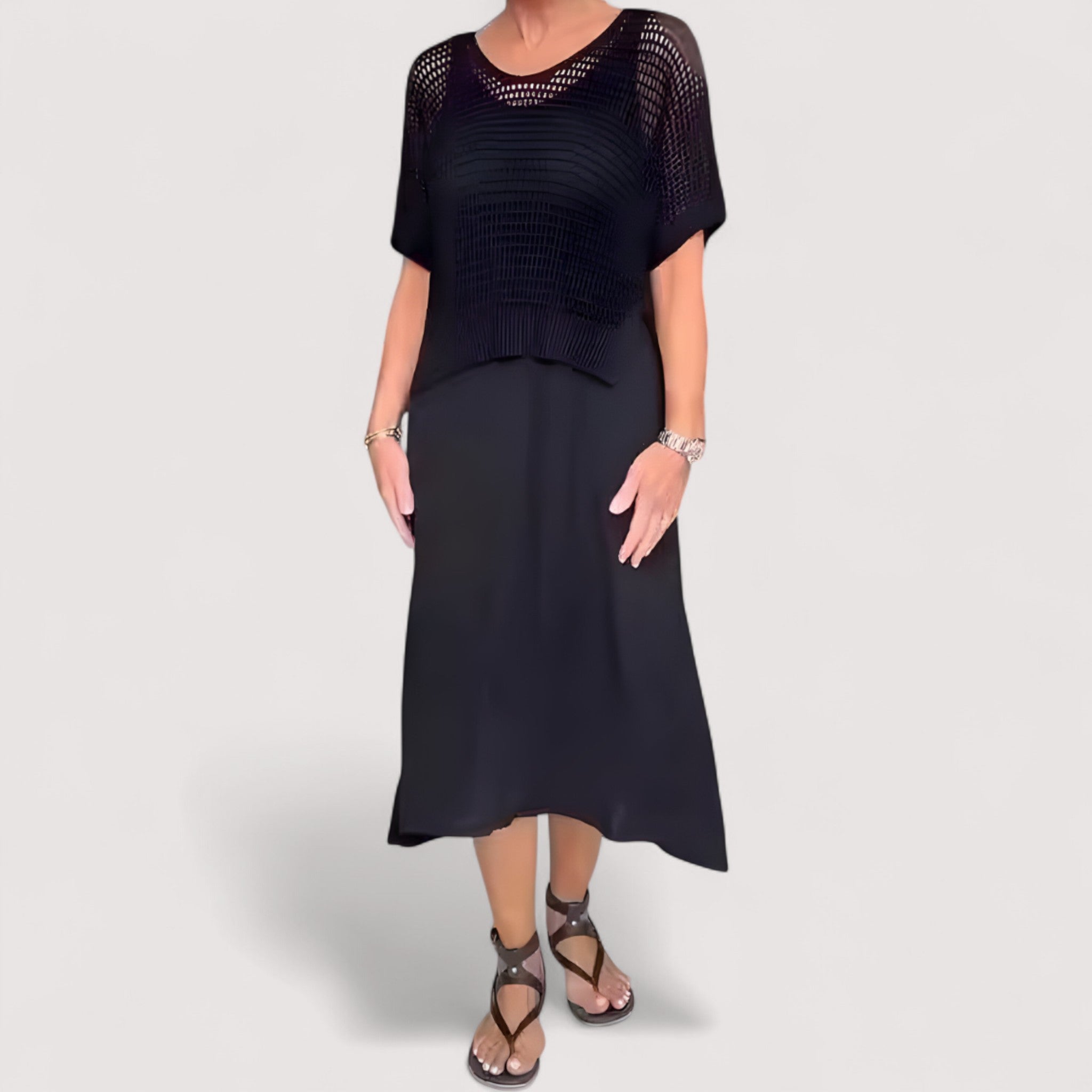 Elina | Summer Dress with Knitted Top