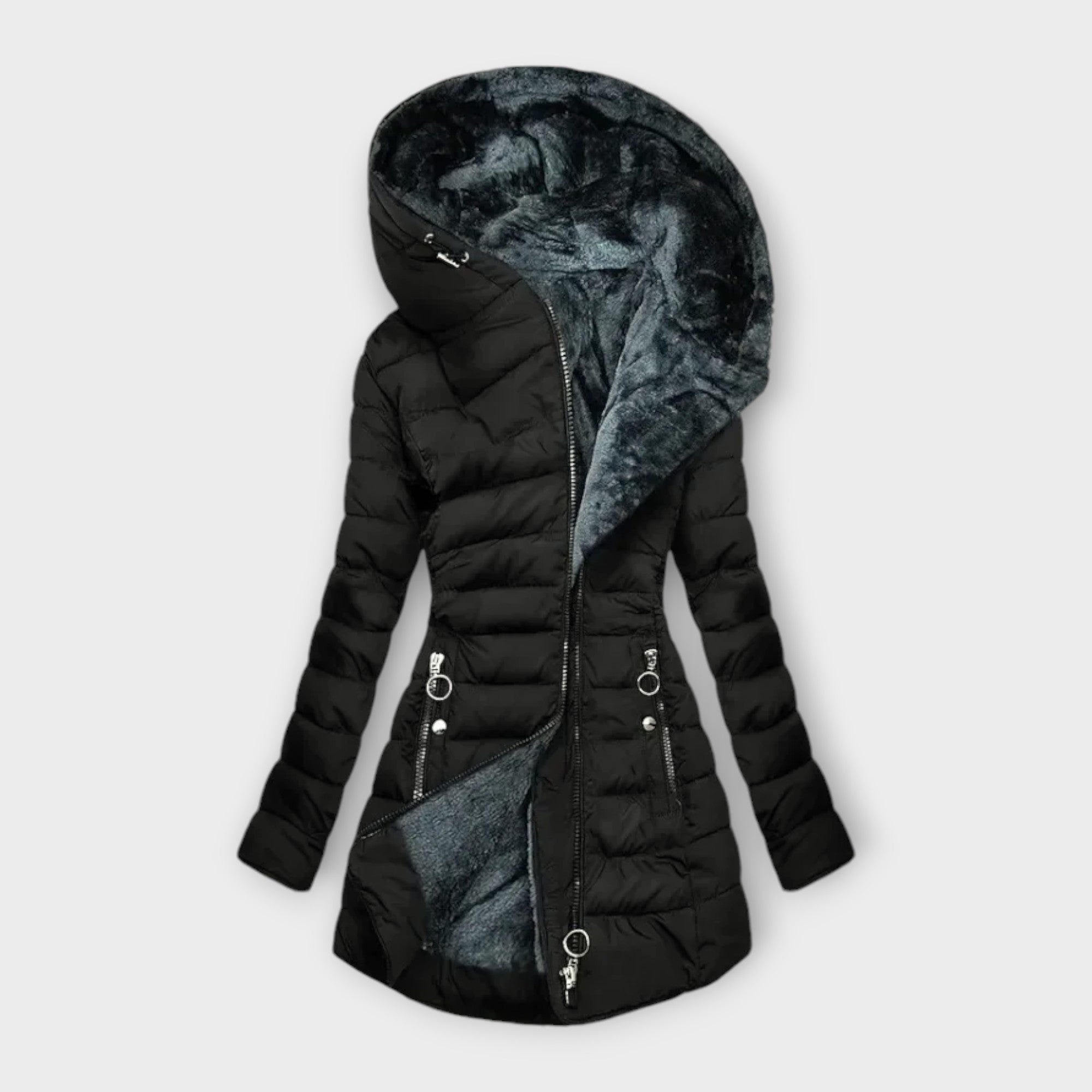Emma | Cosy Coat with Faux Fur Lining