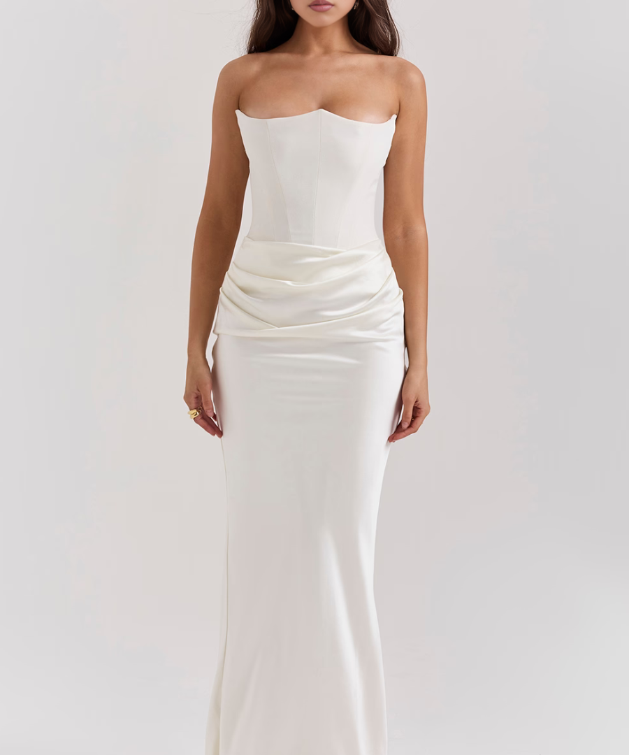 Mia Strapless Corset Maxi Dress
