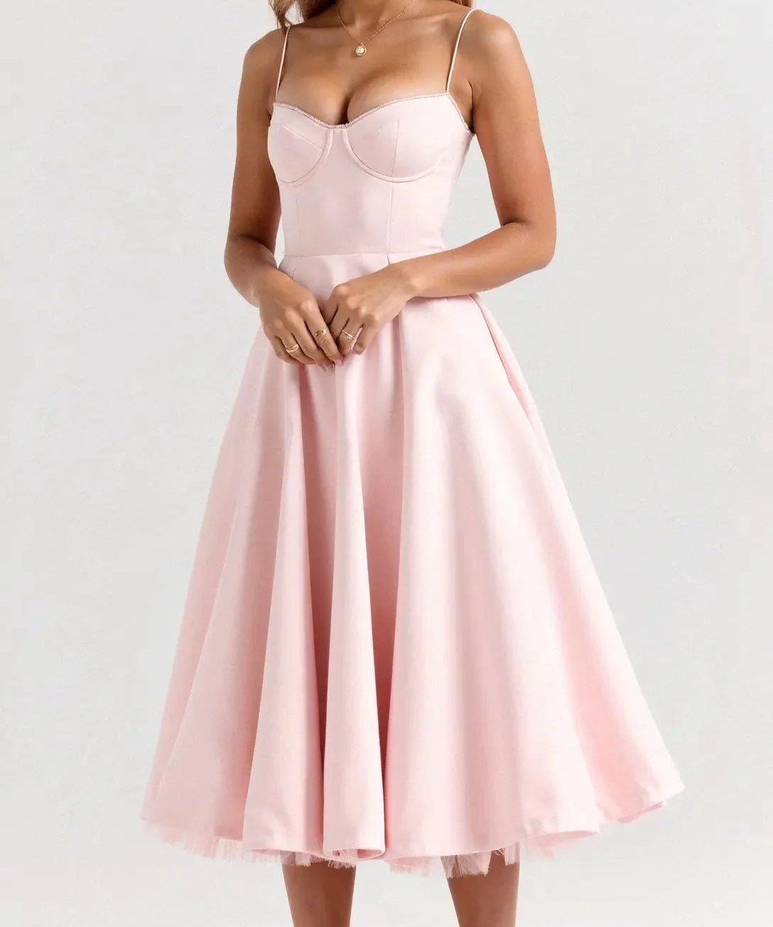 Isolde Elegant Tulle Midi Dress