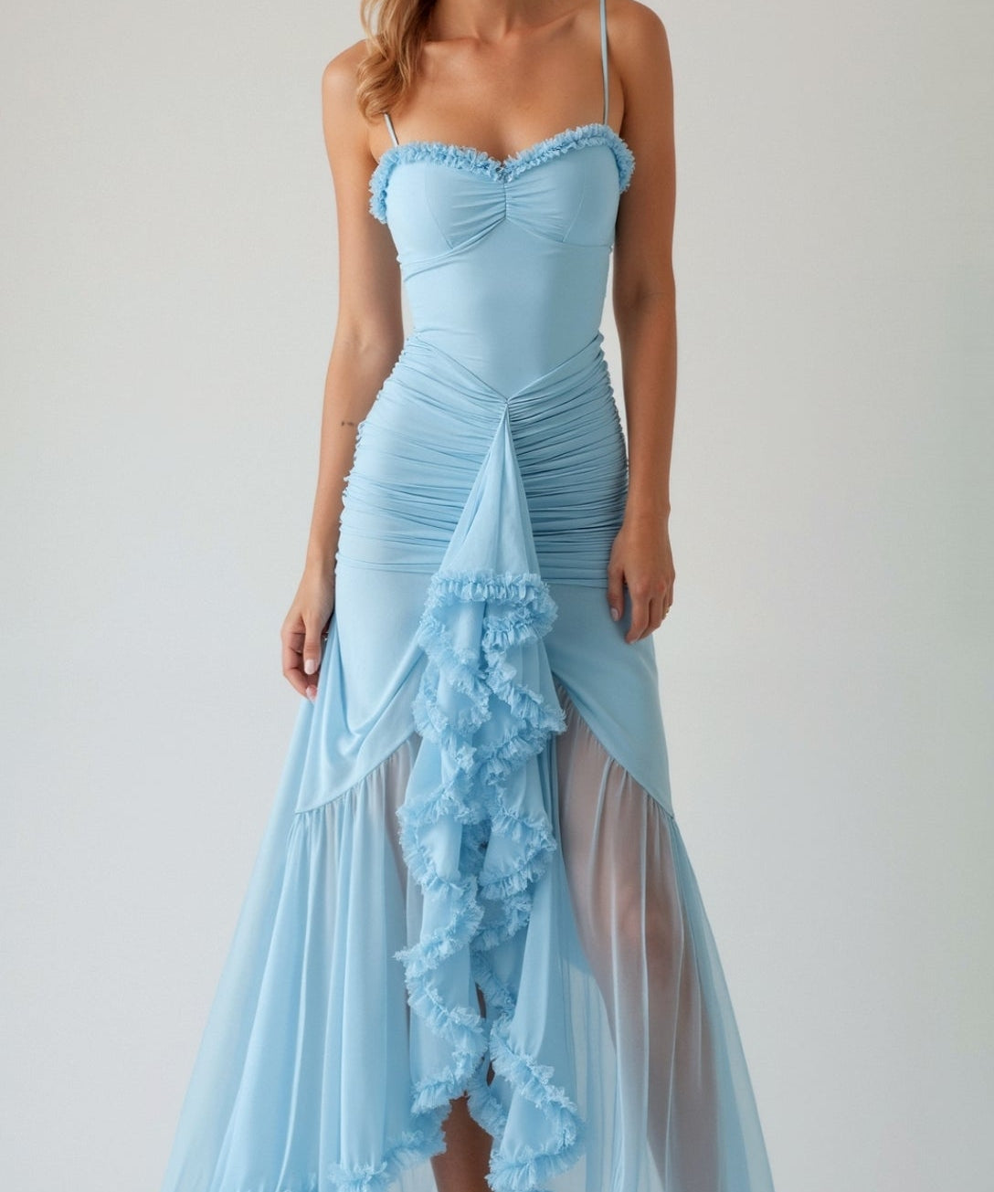 Edith Elegant Sweetheart Maxi Dress