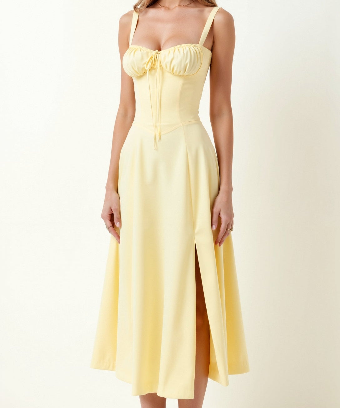 Lila Elegant Sweetheart Midi Dress