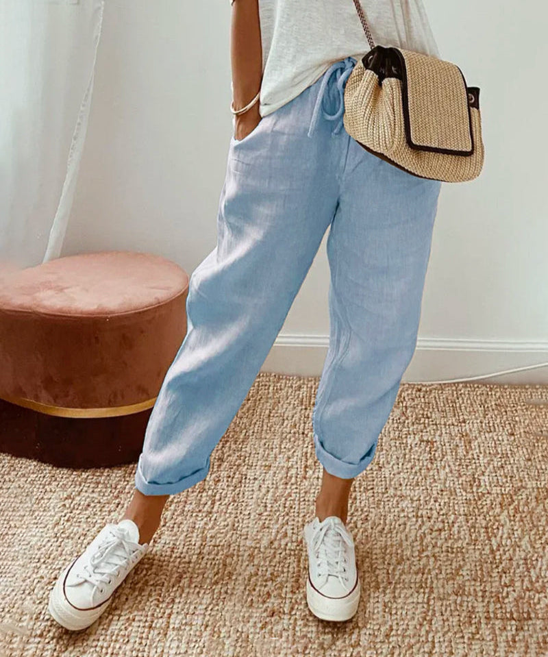 Lightweight Anti-Sweat Linen Trousers