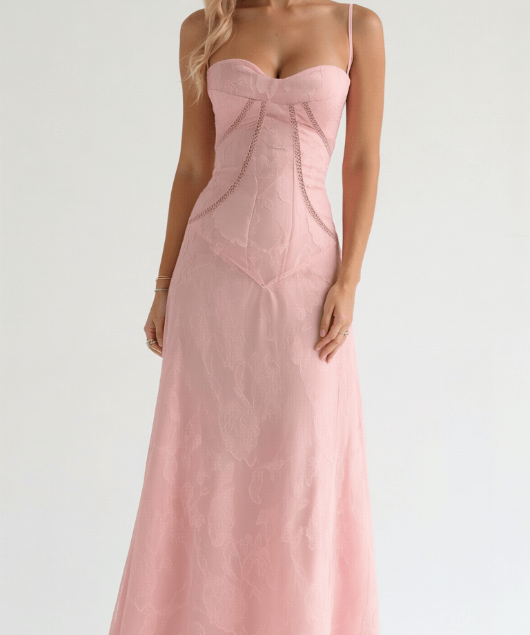Mary Floral Jacquard Maxi Dress