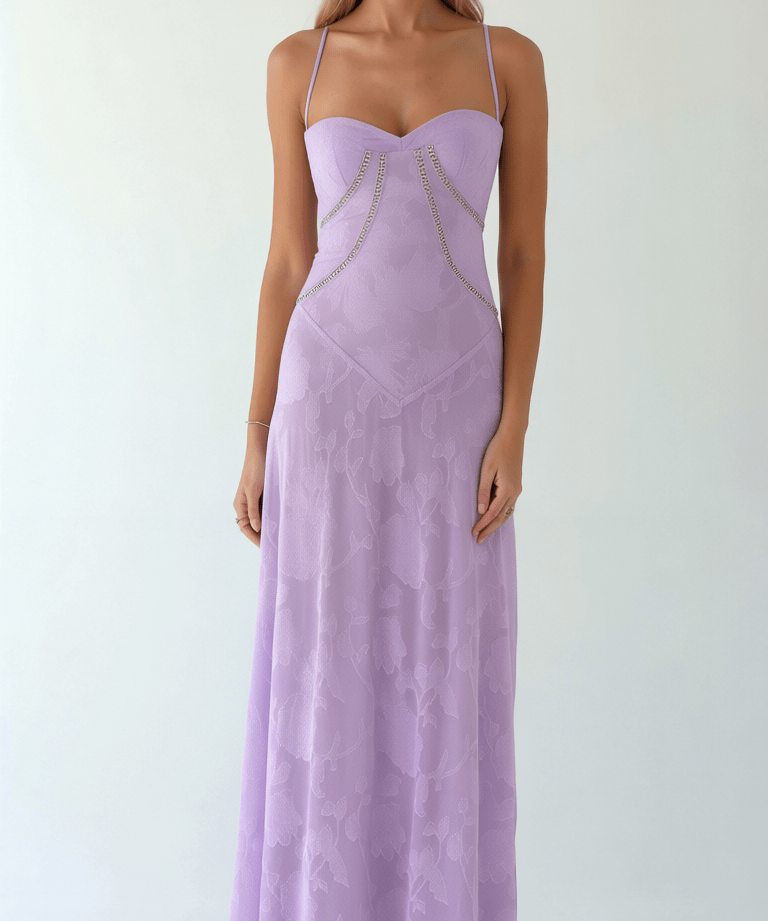 Mary Floral Jacquard Maxi Dress