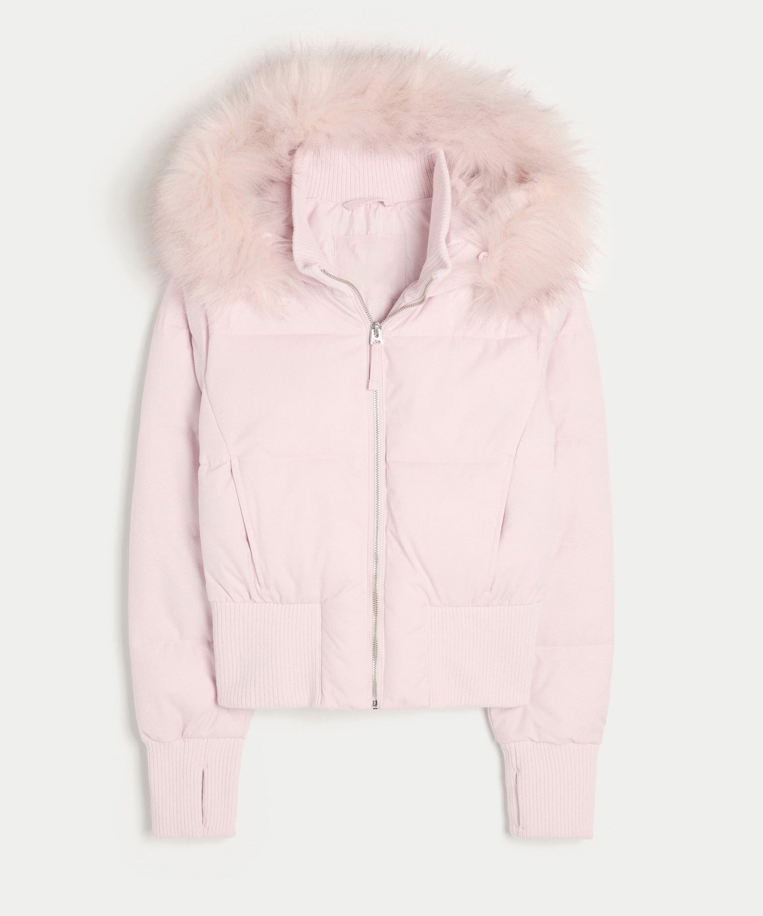 Women's Quilted Winter Jacket with Removable Hood